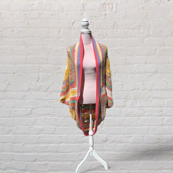 Oversized Crochet Blanket Cardigan - Picture 1 of 3